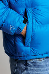 TWO TONE PUFFER JACKET COBALT