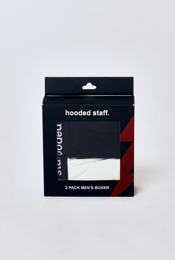 LOGO BOXER WHITE-ONYX (2 PACKS)