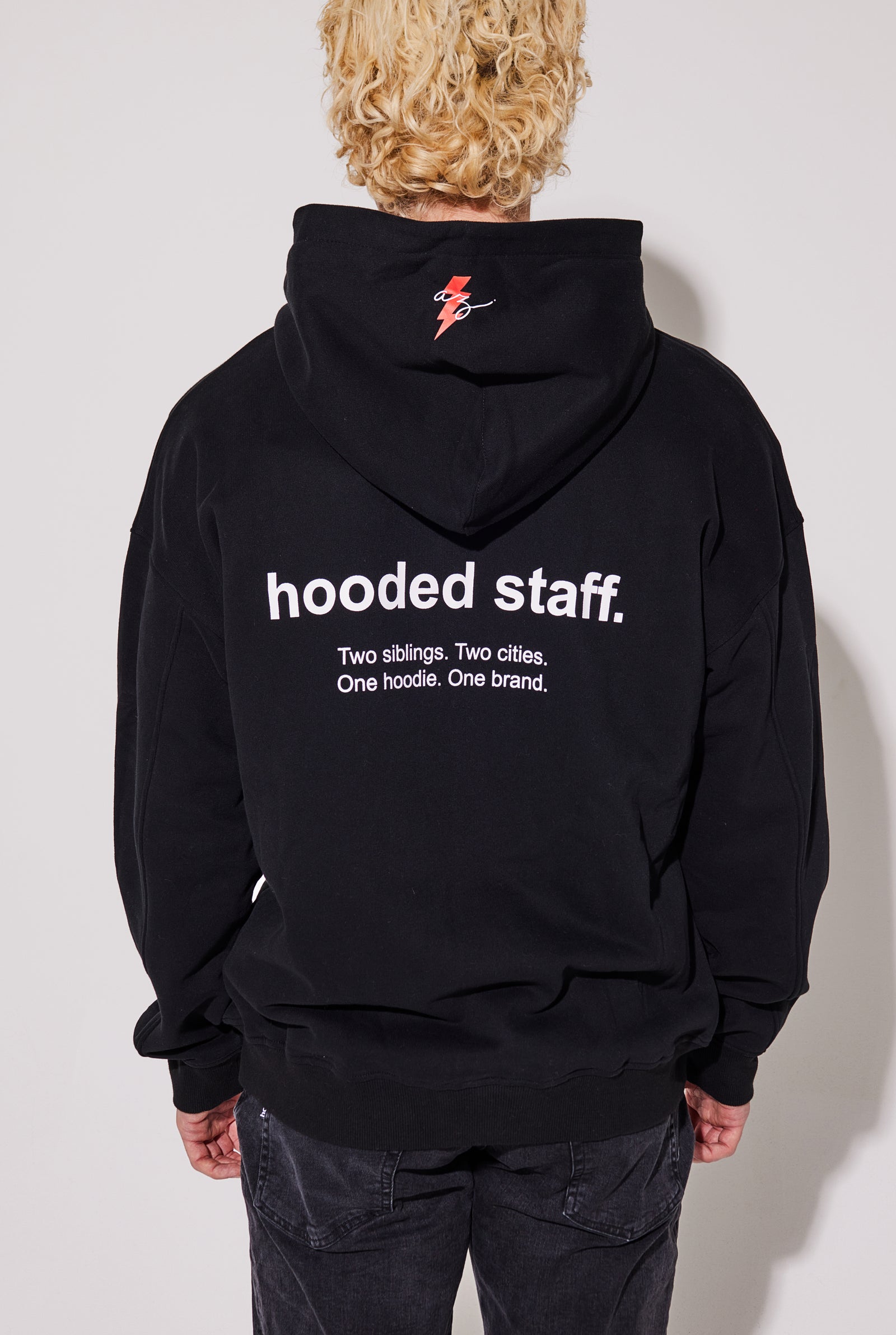INTRO ZIP HOODIE ONYX – hooded staff.