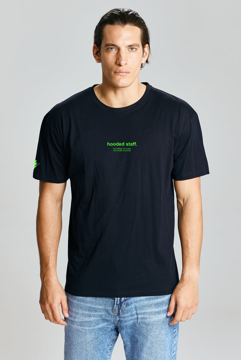 INTRO TEE FITTED MEN BLACK GREEN
