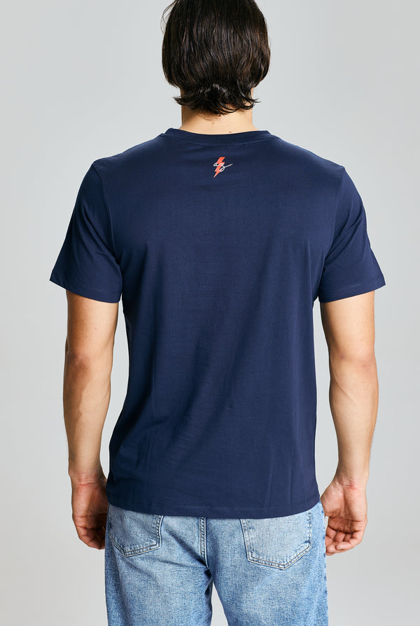 LOGO TEE FITTED MEN NAVY