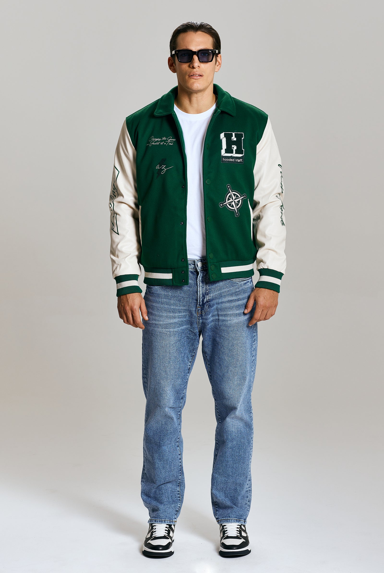 MASCOT VARSITY JACKET LUCKY GREEN – hooded staff.