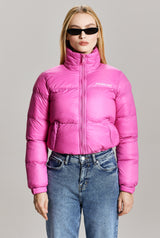CROPPED PUFFER JACKET BUBBLE GUM