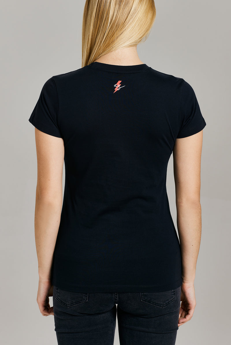 LOGO TEE FITTED WMN BLACK