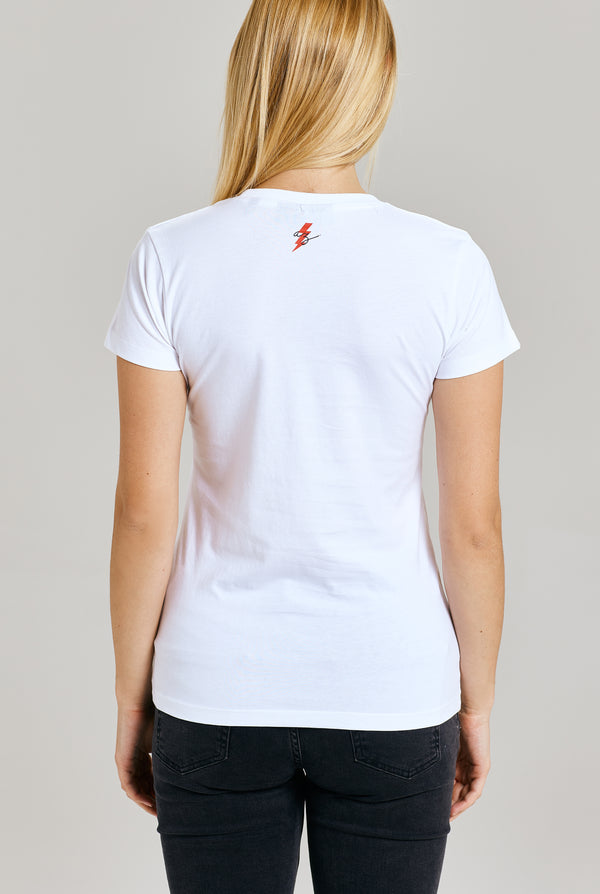 LOGO TEE FITTED WMN WHITE