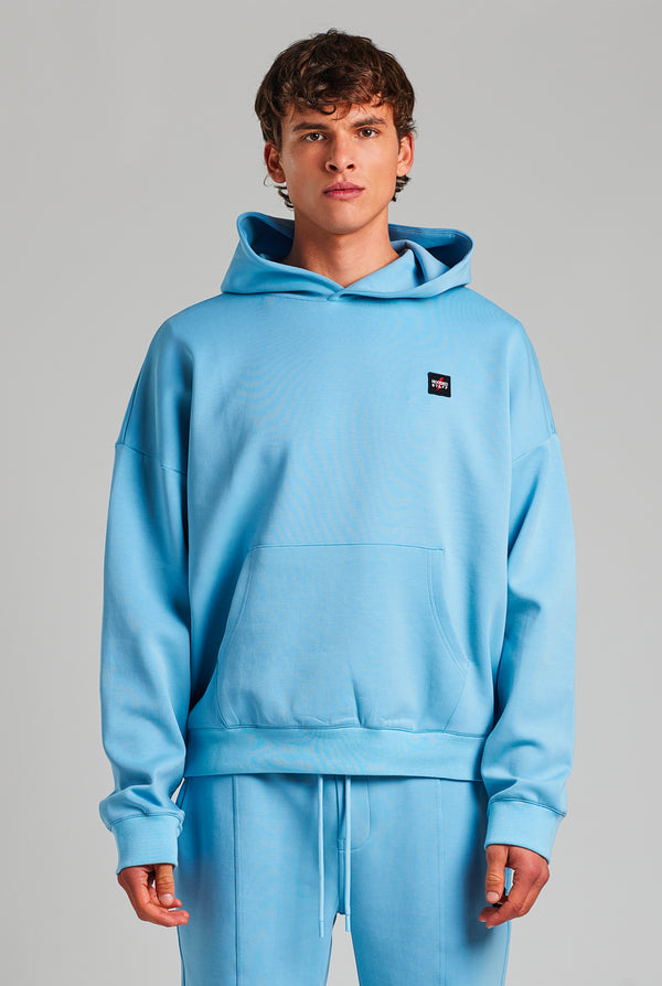 PREMIUM SQUARE HOODIE AQUA