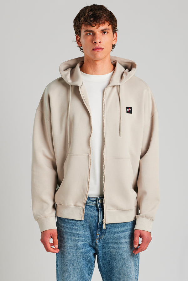 PREMIUM SQUARE ZIP HOODIE CLOUD
