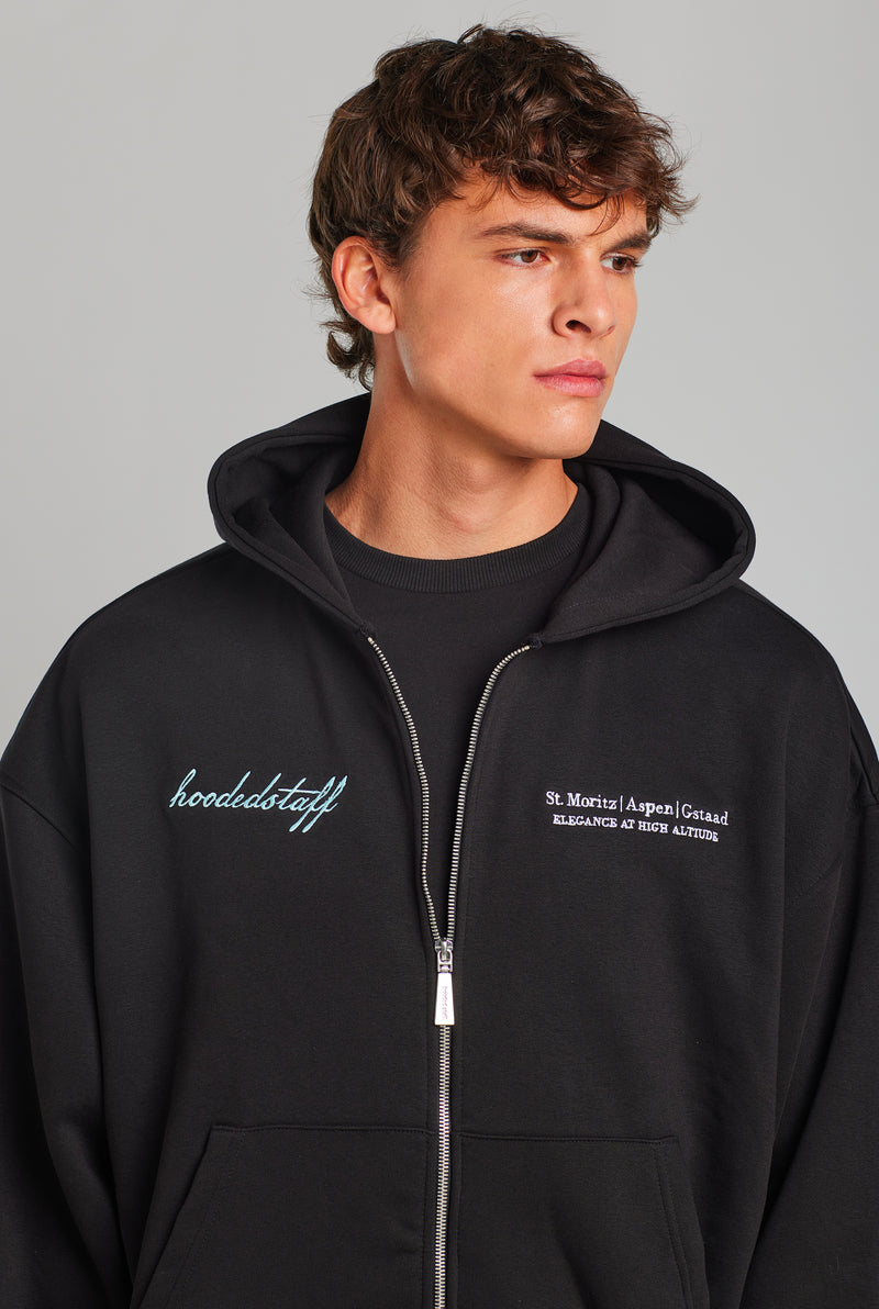 CLUB ZIP HOODIE HOODIE ONYX – hooded staff.