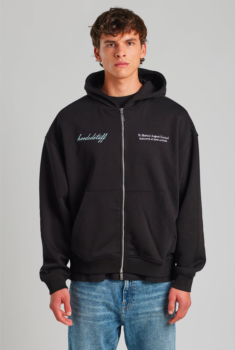 CLUB ZIP HOODIE HOODIE ONYX – hooded staff.