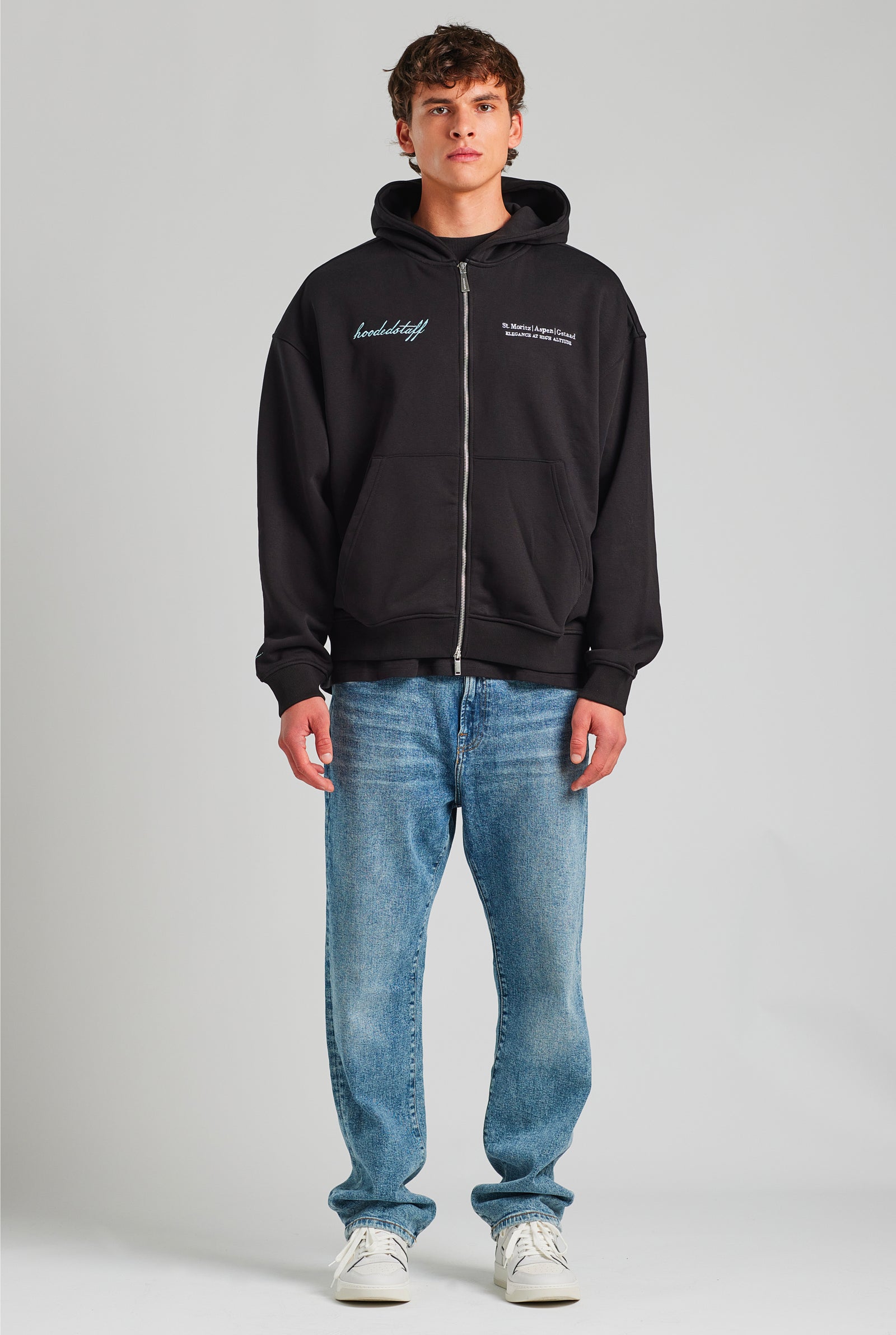 CLUB ZIP HOODIE HOODIE ONYX – hooded staff.