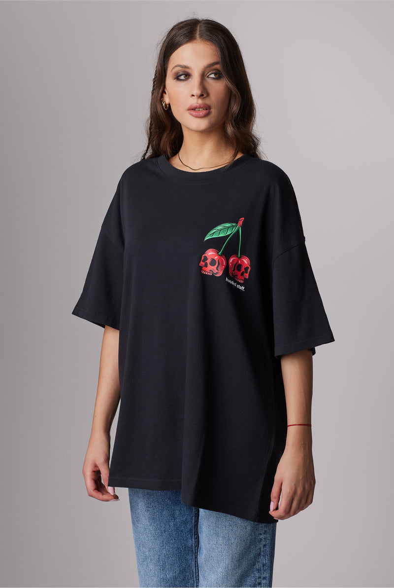 CHERRY TEE BLACK