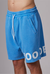 HOODED SHORTS BLUE