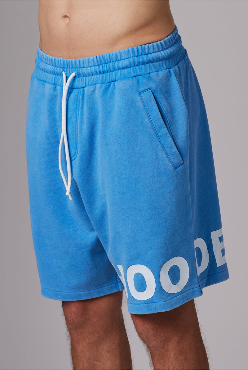 HOODED SHORTS BLUE