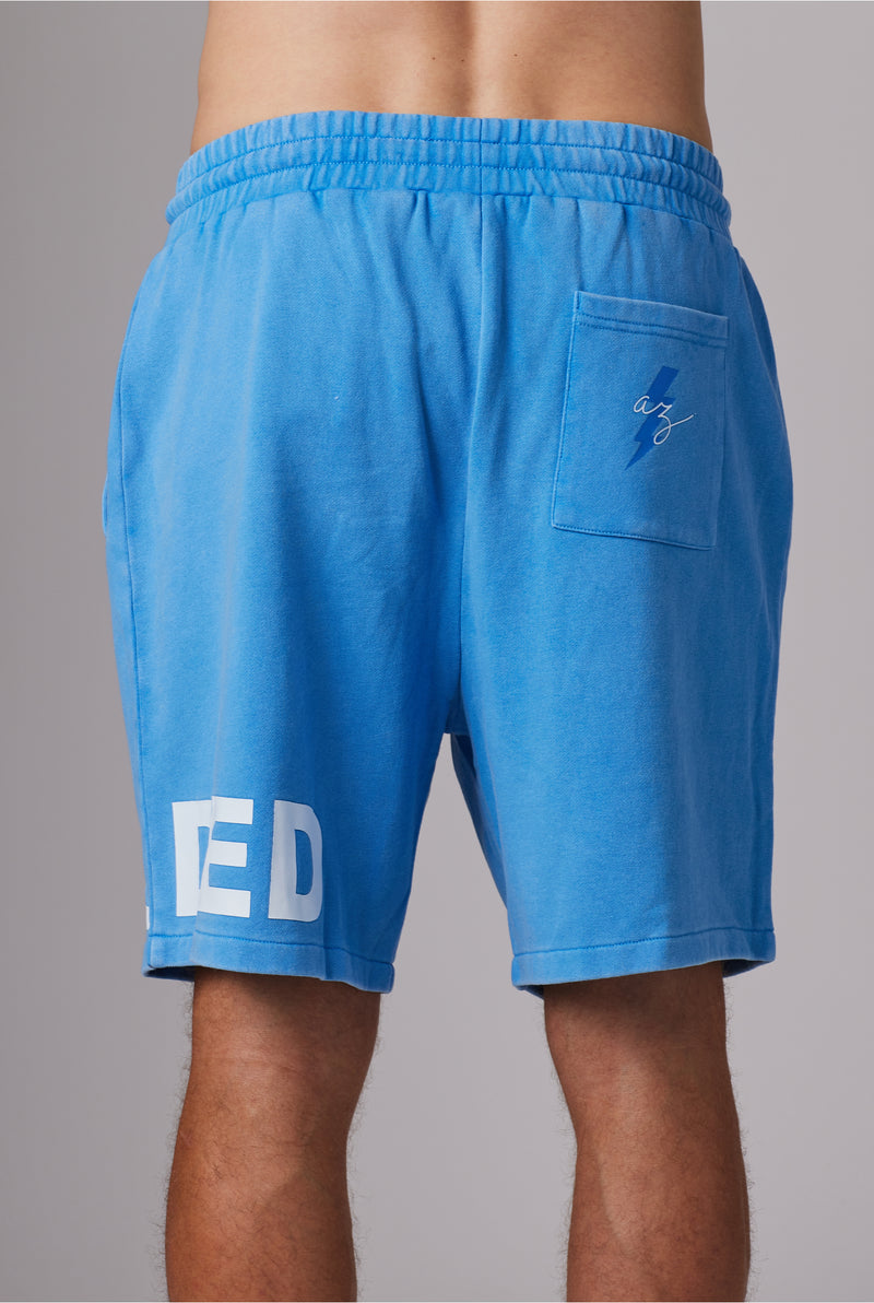 HOODED SHORTS BLUE