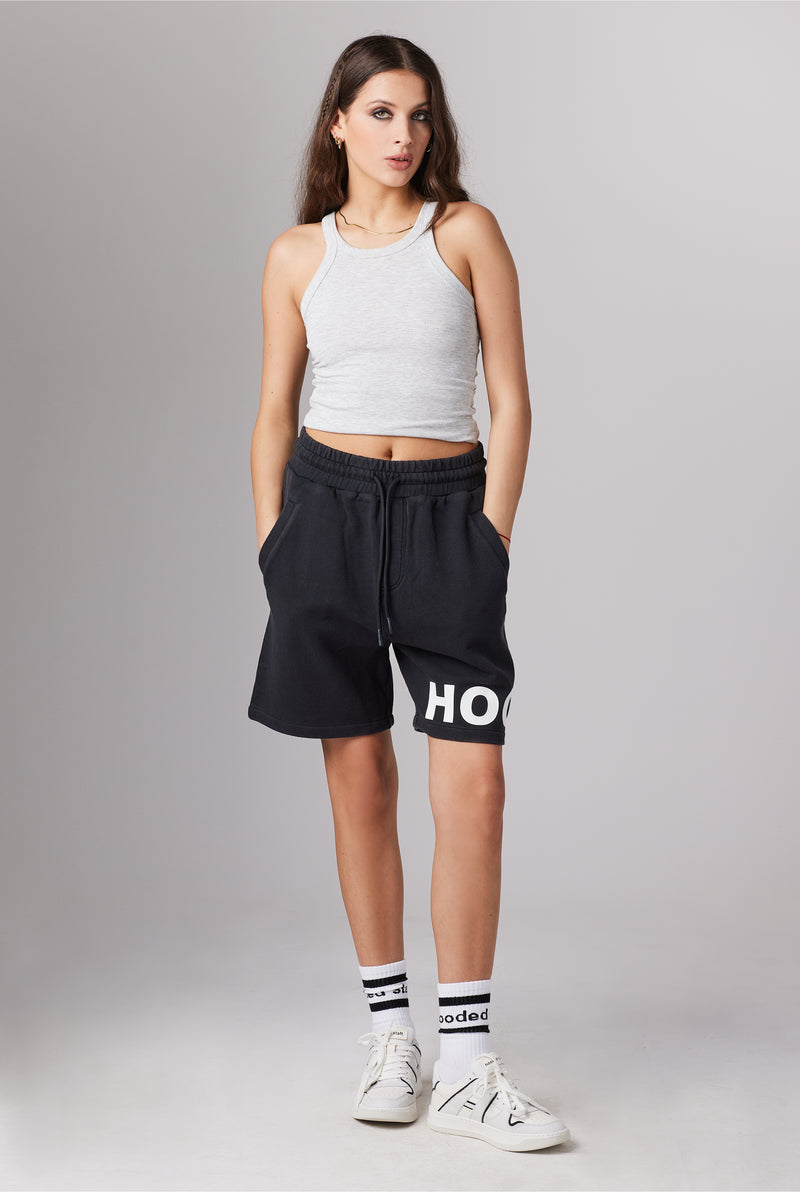 HOODED SHORTS ONYX