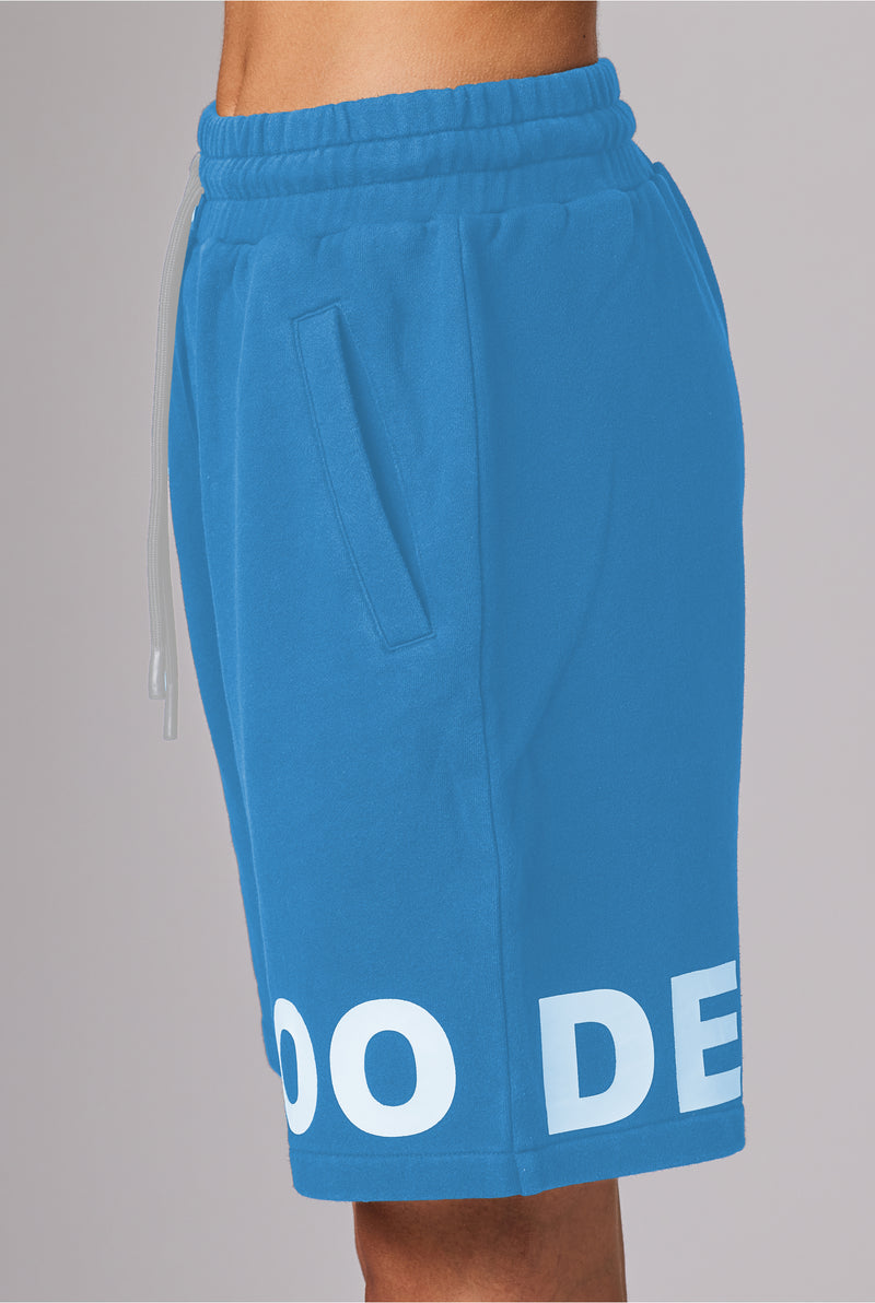 HOODED SHORTS BLUE