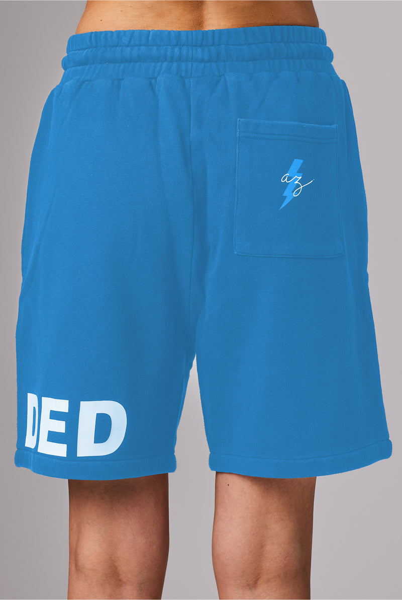 HOODED SHORTS BLUE