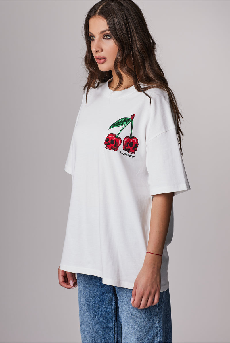 CHERRY TEE WHITE