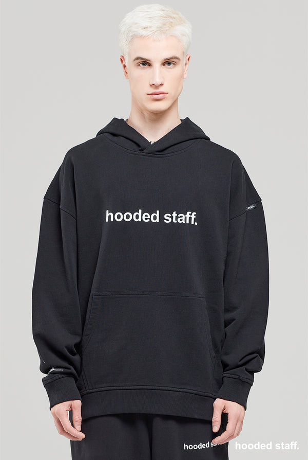hooded staff.