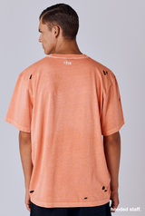 DESTROYED T-SHIRT CORAL