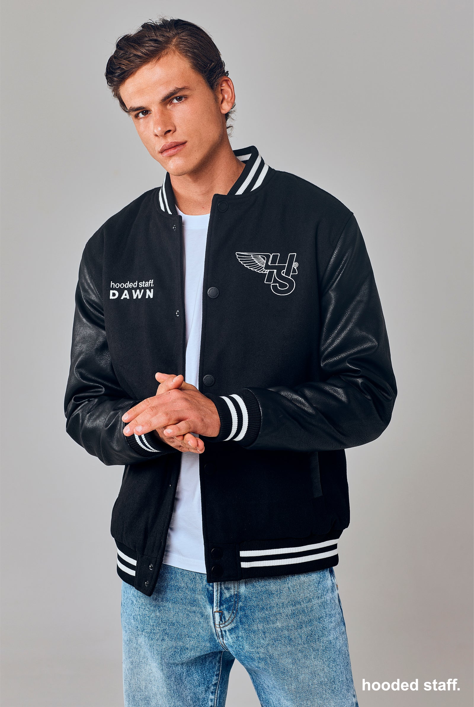 VARSITY JACKET – hooded staff.