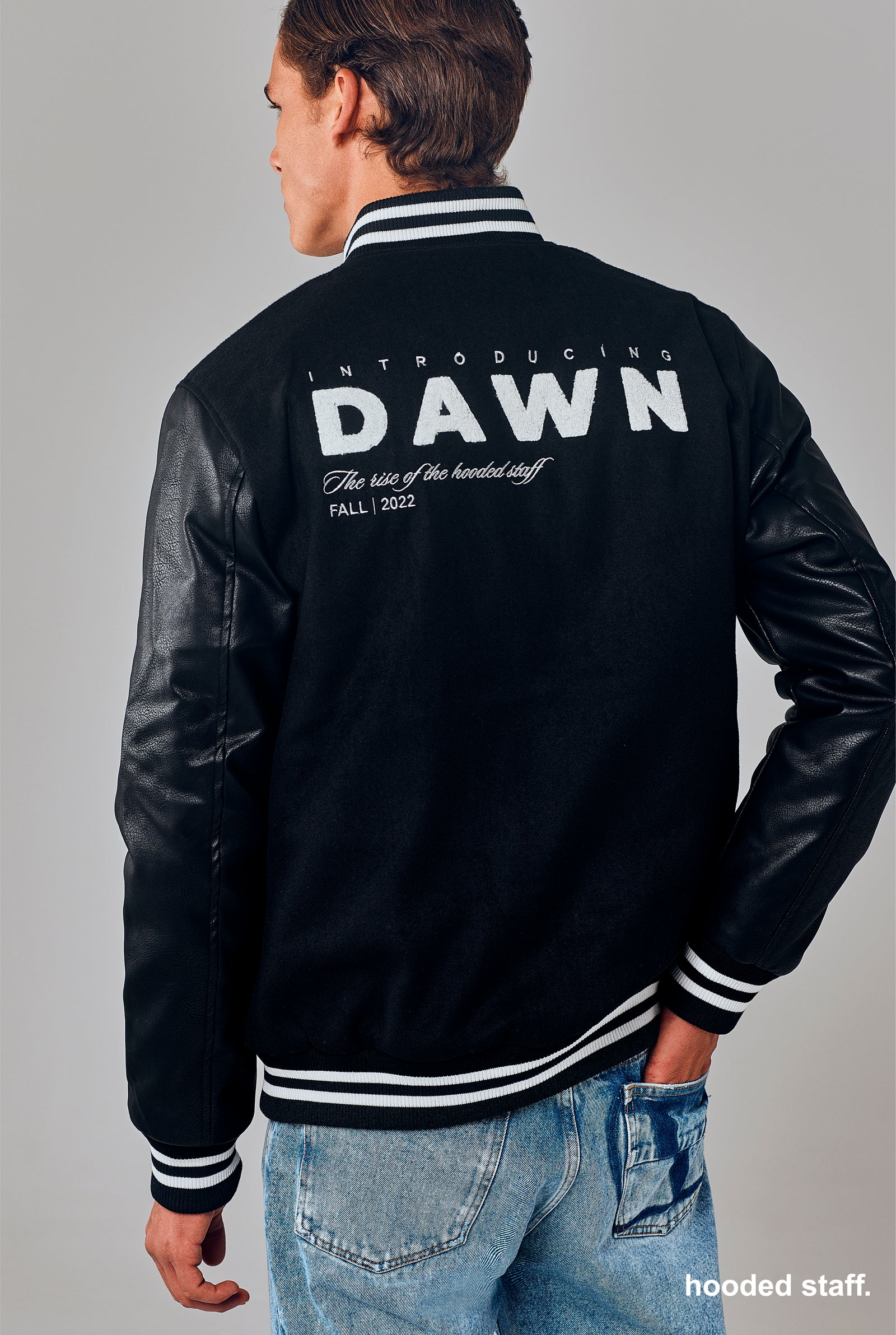 VARSITY JACKET – hooded staff.